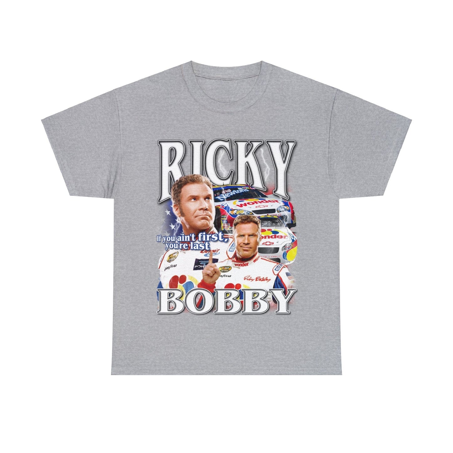 Ricky Bobby Graphic Tee Graphic Tees Australia Sport Grey / S Graphic T-Shirt Australia -  Cool Graphic T-Shirts Online - 