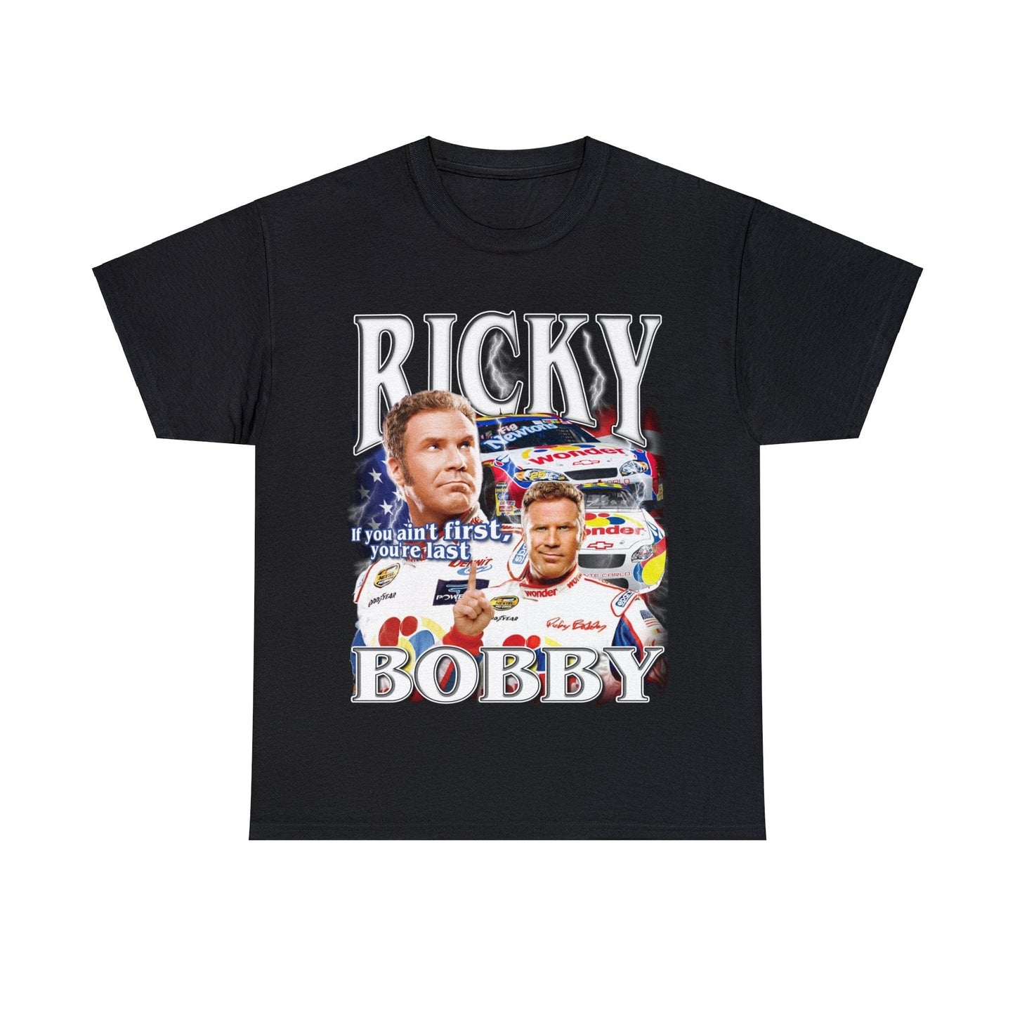 Ricky Bobby Graphic Tee Graphic Tees Australia Black / S Graphic T-Shirt Australia -  Cool Graphic T-Shirts Online - 