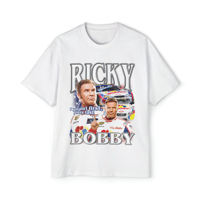 Ricky Bobby Oversized Tee Graphic Tees Australia White / S Graphic T-Shirt Australia -  Cool Graphic T-Shirts Online - 