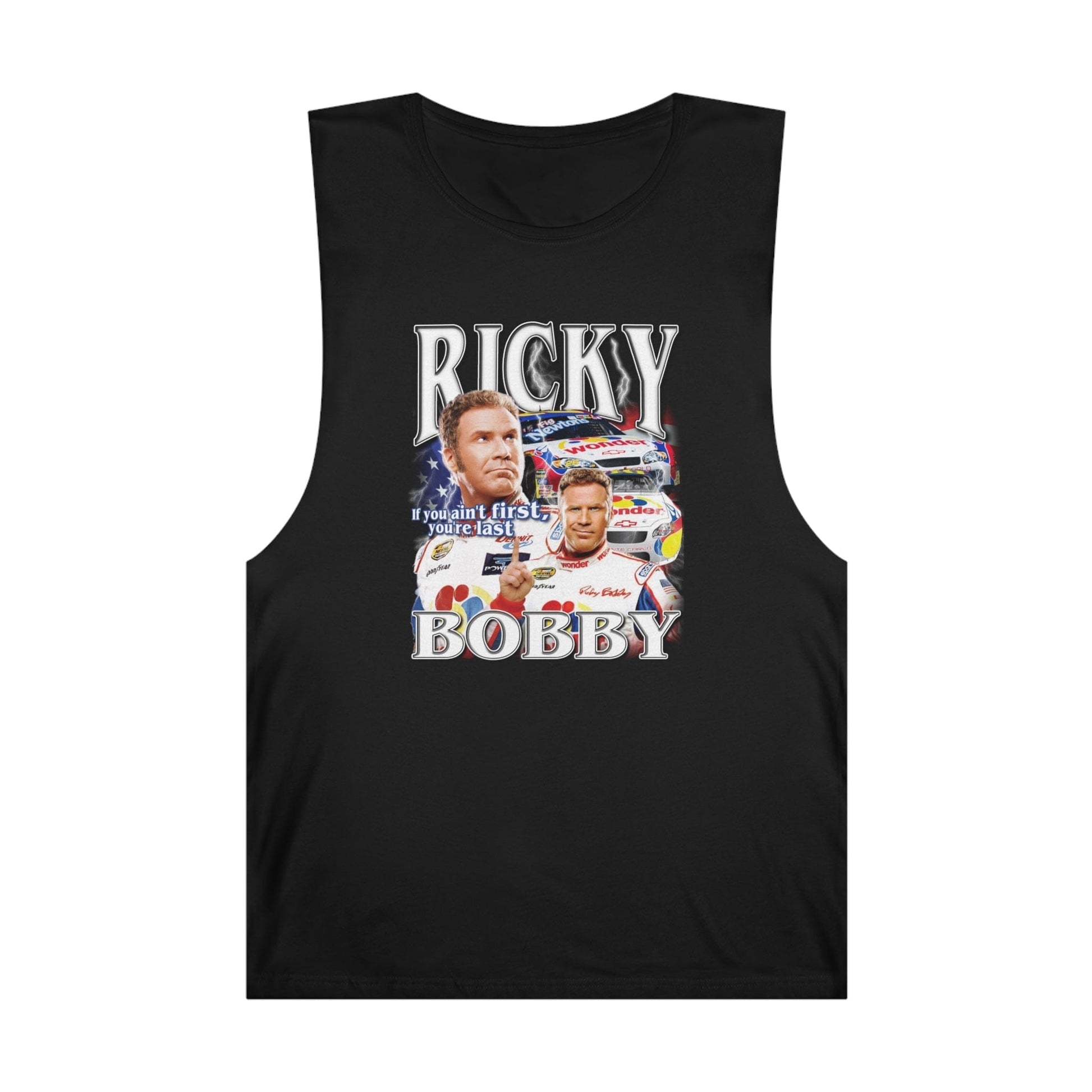 Ricky Bobby Tank Top Graphic Tees Australia Black / XS Graphic T-Shirt Australia -  Cool Graphic T-Shirts Online - 