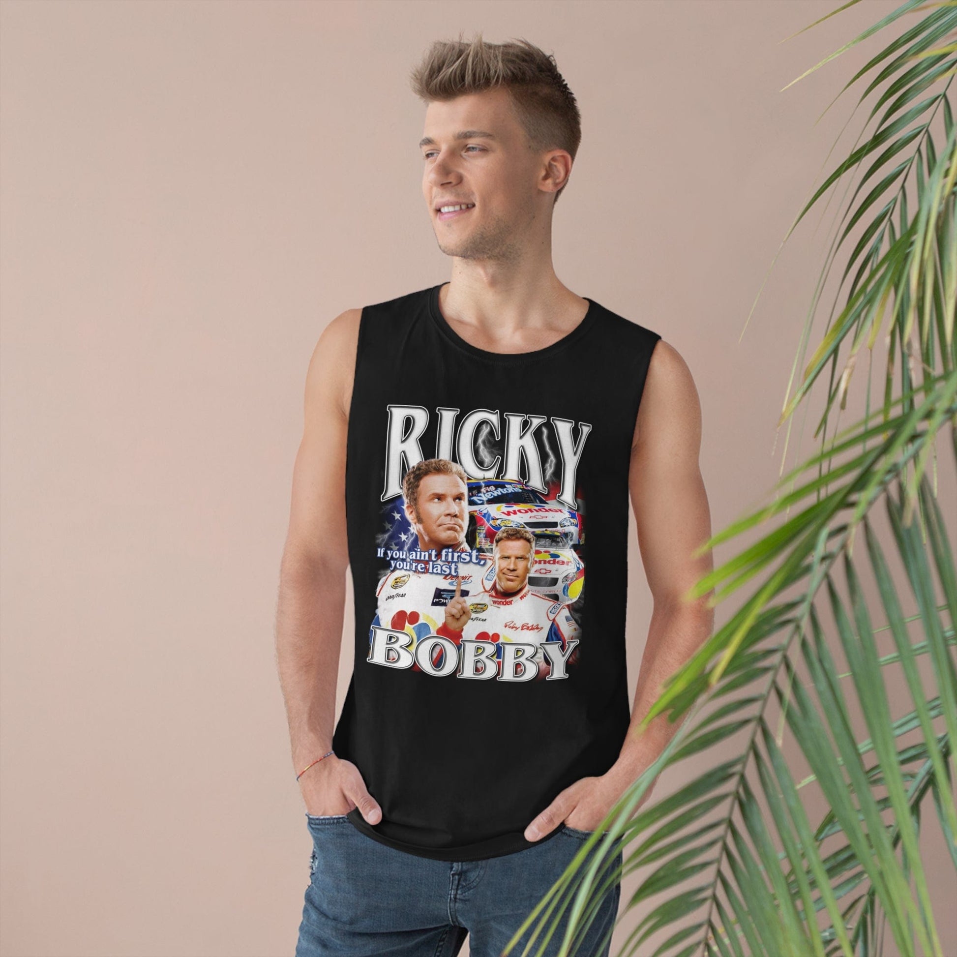 Ricky Bobby Tank Top Graphic Tees Australia Graphic T-Shirt Australia -  Cool Graphic T-Shirts Online - 