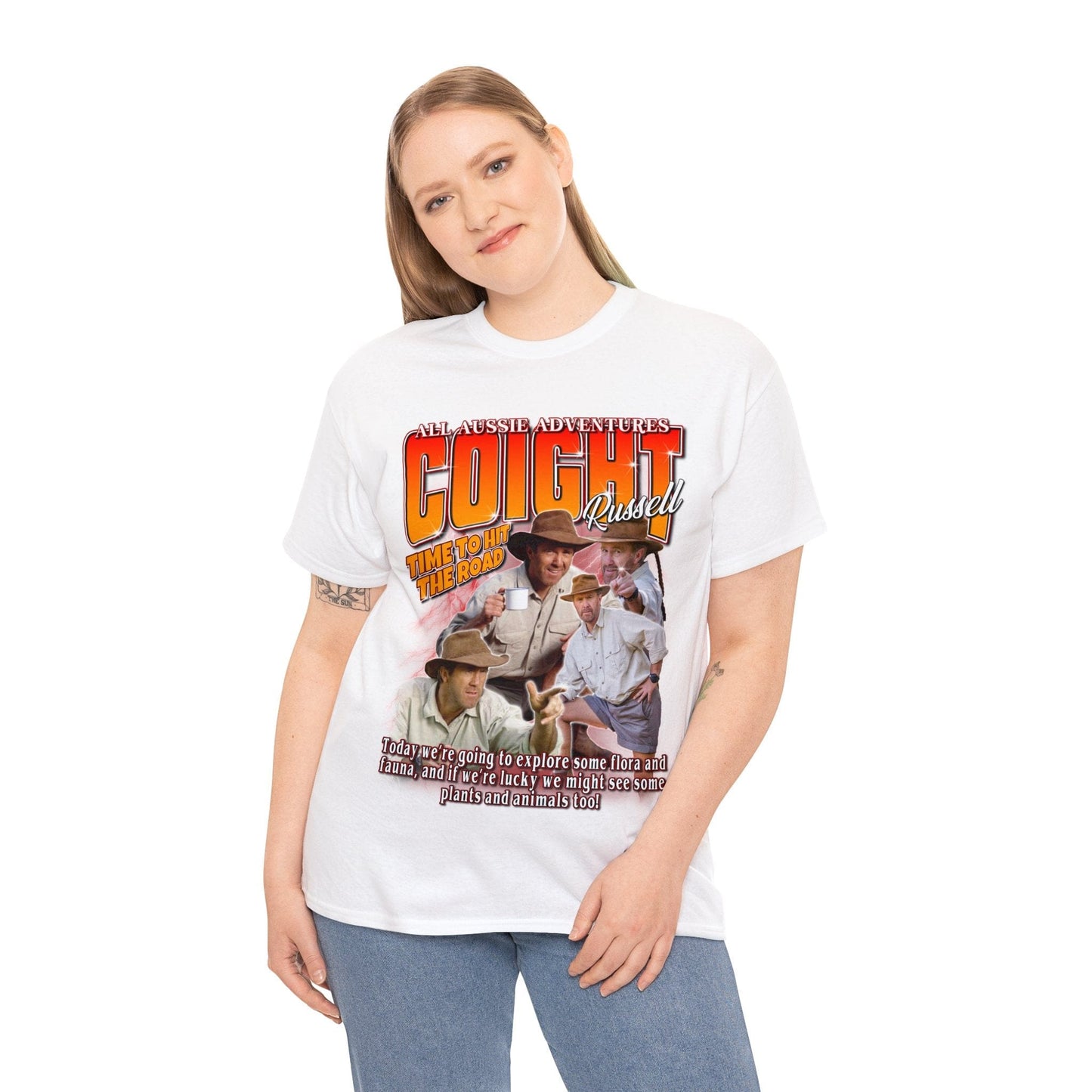 Russell Coight Flora And Fauna Graphic Tee Graphic Tees Australia Graphic T-Shirt Australia -  Cool Graphic T-Shirts Online -  Russell Coight Flora And Fauna T-Shirt | Funny Aussie Graphic Tee