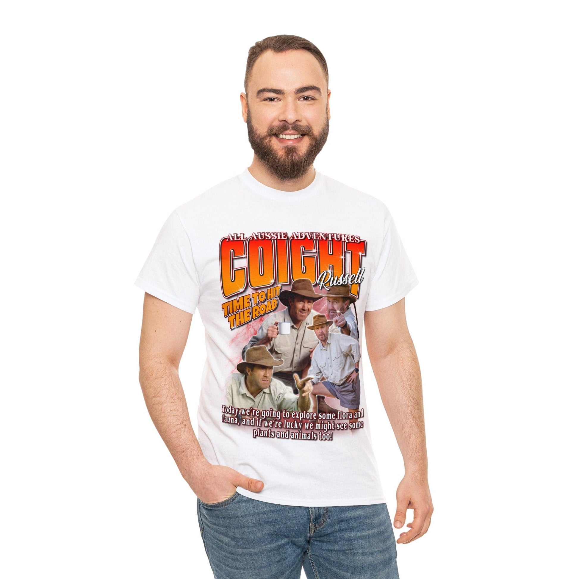 Russell Coight Flora And Fauna Graphic Tee Graphic Tees Australia Graphic T-Shirt Australia -  Cool Graphic T-Shirts Online -  Russell Coight Flora And Fauna T-Shirt | Funny Aussie Graphic Tee