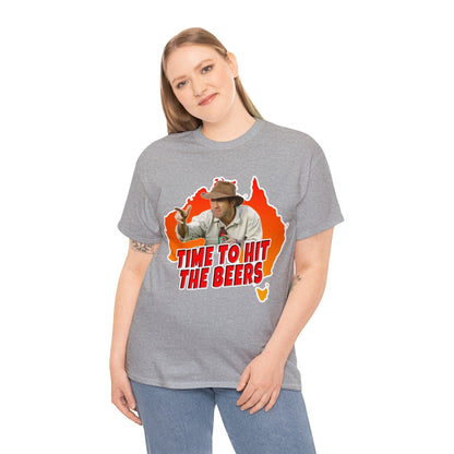 Russell Coight Time To Hit The Beers Graphic Tee Graphic Tees Australia Graphic T-Shirt Australia -  Cool Graphic T-Shirts Online - 