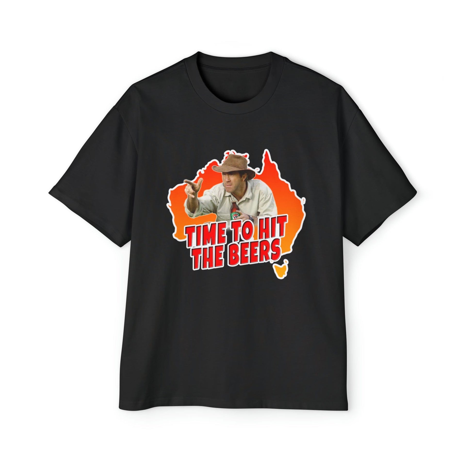 Russell Coight Time To Hit The Beers Oversized Tee Graphic Tees Australia Graphic T-Shirt Australia -  Cool Graphic T-Shirts Online - 