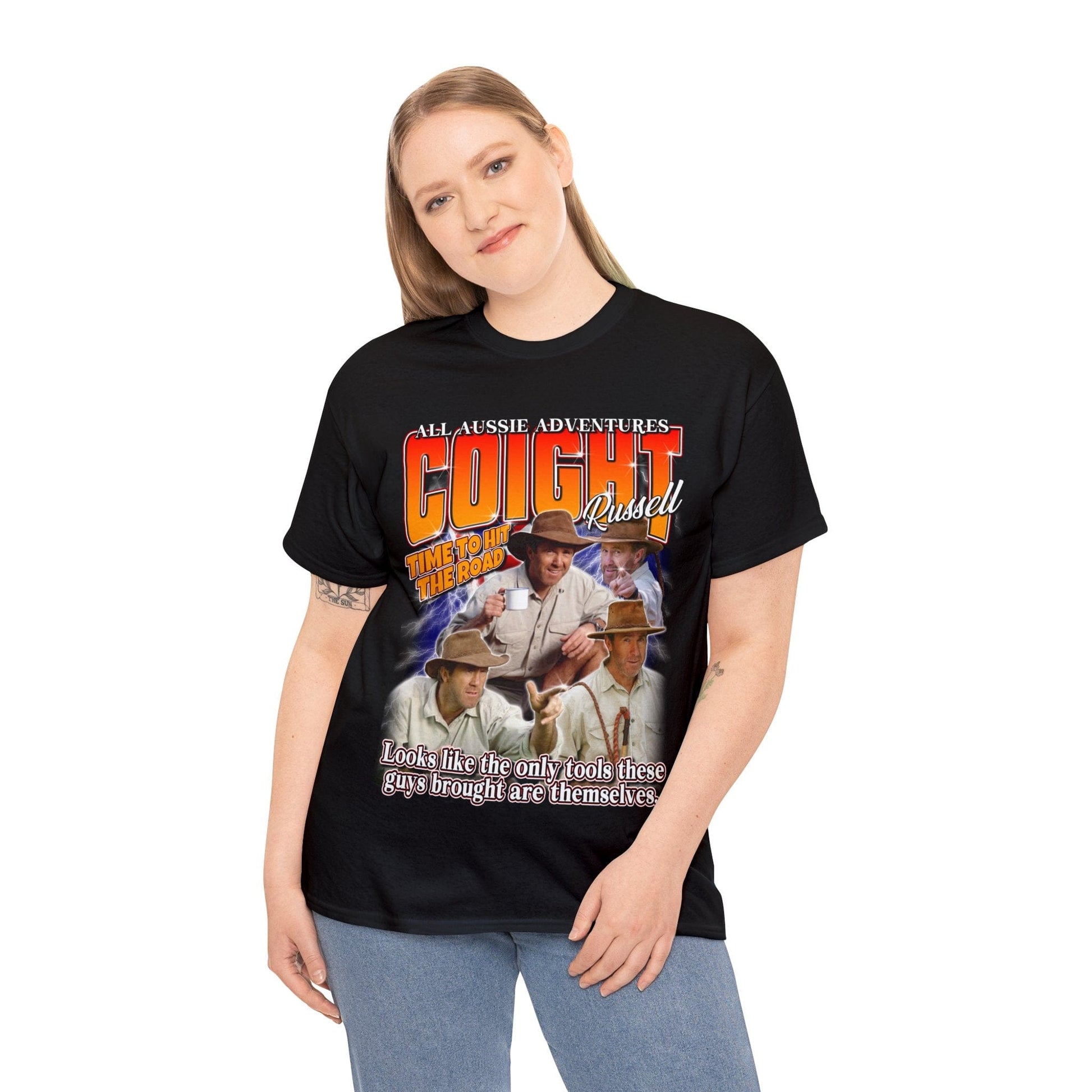 Russell Coight Tools Graphic Tee Graphic Tees Australia Graphic T-Shirt Australia -  Cool Graphic T-Shirts Online -  Russell Coight Tools T-Shirt | Funny Aussie Graphic Tee