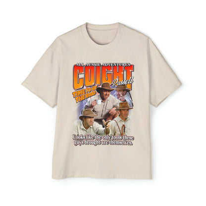 Russell Coight Tools Oversized Tee Graphic Tees Australia Ecru / S Graphic T-Shirt Australia -  Cool Graphic T-Shirts Online - 