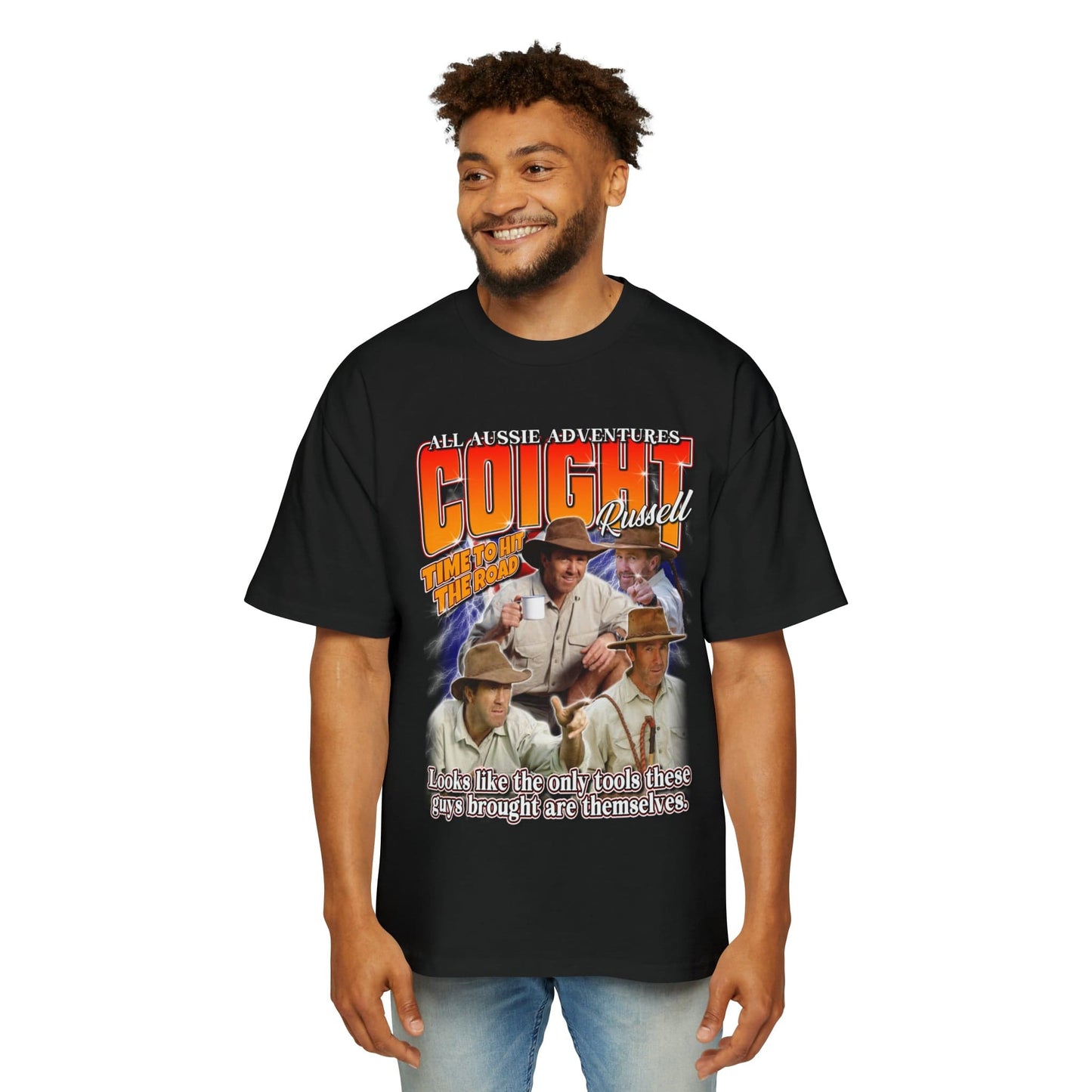 Russell Coight Tools Oversized Tee Graphic Tees Australia Graphic T-Shirt Australia -  Cool Graphic T-Shirts Online - 