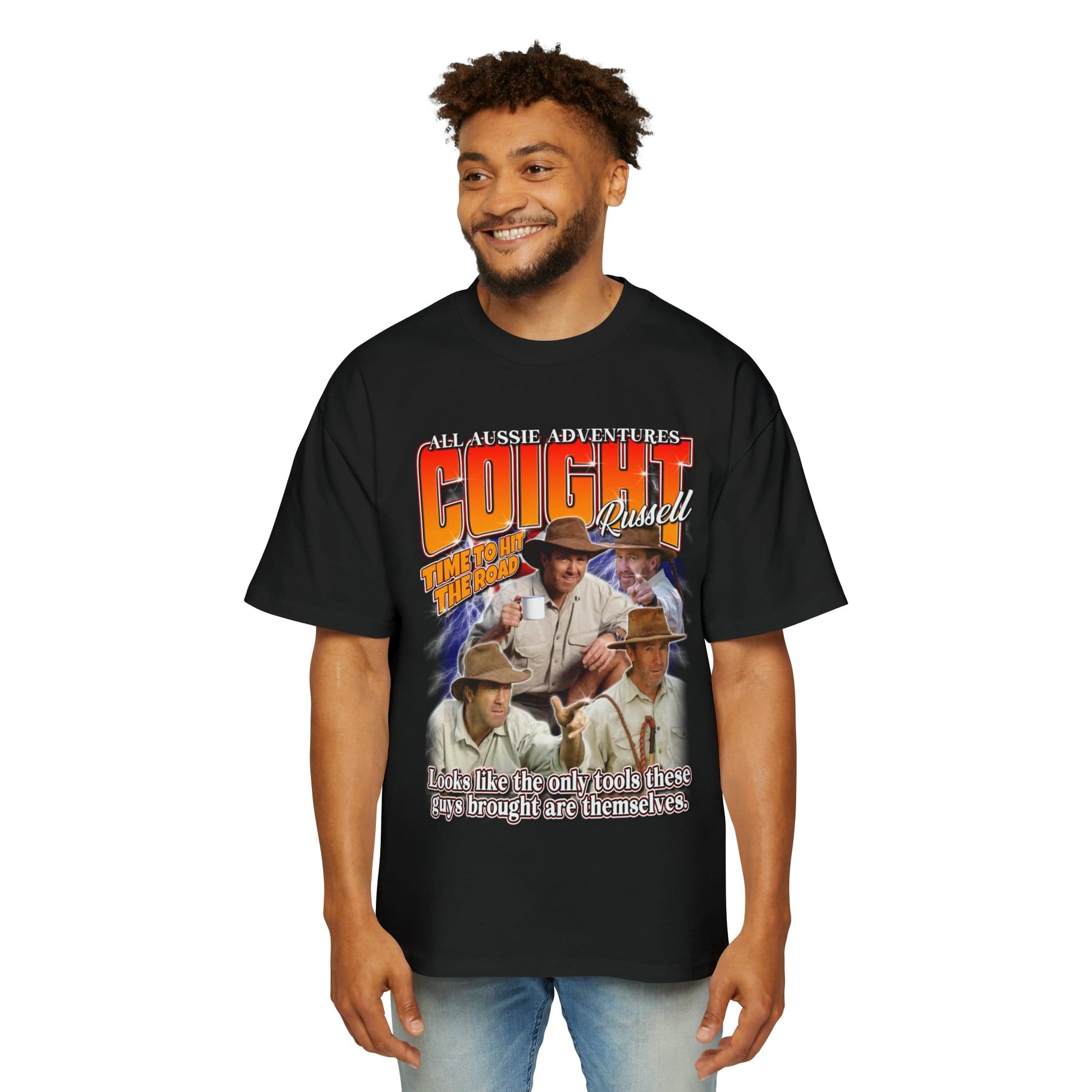 Russell Coight Tools Oversized Tee Graphic Tees Australia Graphic T-Shirt Australia -  Cool Graphic T-Shirts Online - 