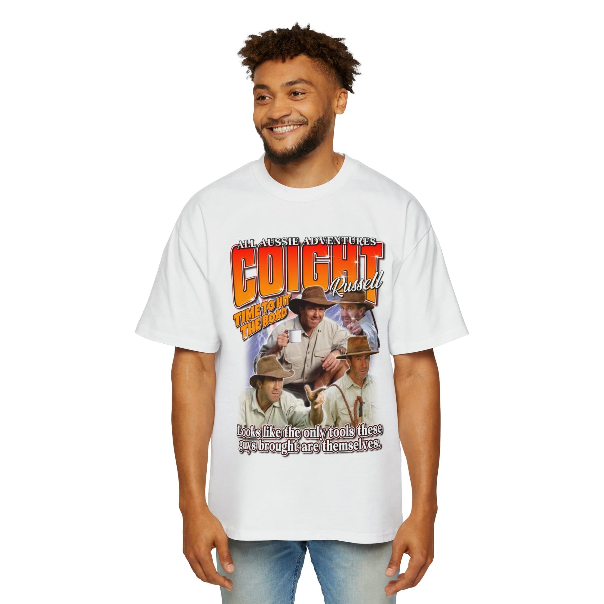 Russell Coight Tools Oversized Tee Graphic Tees Australia Graphic T-Shirt Australia -  Cool Graphic T-Shirts Online - 