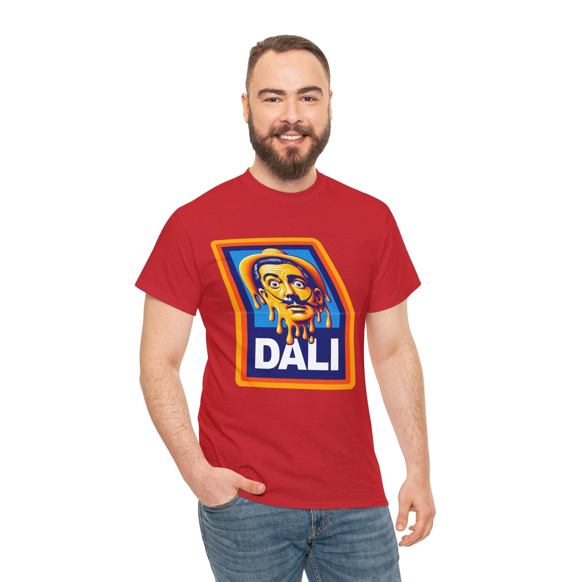 Salvador Dali Aldi Graphic Tee Graphic Tees Australia Red / S Graphic T-Shirt Australia -  Cool Graphic T-Shirts Online -  Salvador Dali Aldi T-Shirt | Funny T-Shirts Australia