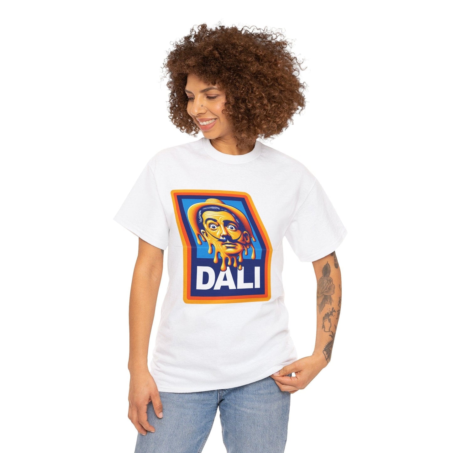 Salvador Dali Aldi Graphic Tee Graphic Tees Australia Graphic T-Shirt Australia -  Cool Graphic T-Shirts Online -  Salvador Dali Aldi T-Shirt | Funny T-Shirts Australia