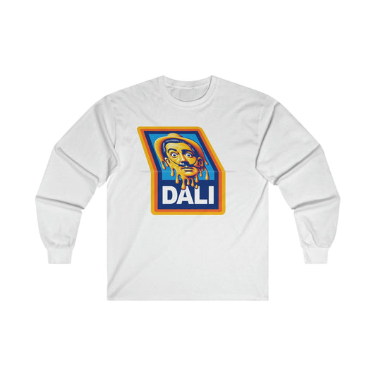 Salvador Dali Aldi  Long Sleeve T-Shirt Graphic Tees Australia S / White Graphic T-Shirt Australia -  Cool Graphic T-Shirts Online - 