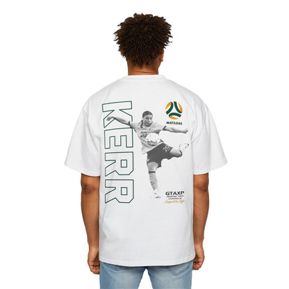 Sam Kerr Matildas Duo Oversized Tee Graphic Tees Australia White / S Graphic T-Shirt Australia -  Cool Graphic T-Shirts Online -  Sam Kerr Matildas Duo Oversized Tee | Aussie Matildas Merch