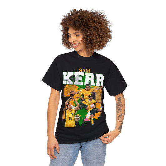 Sam Kerr Matildas Graphic Tee Graphic Tees Australia Black / S Graphic T-Shirt Australia -  Cool Graphic T-Shirts Online -  Sam Kerr Matildas T-Shirt | Matildas T-Shirt Australia