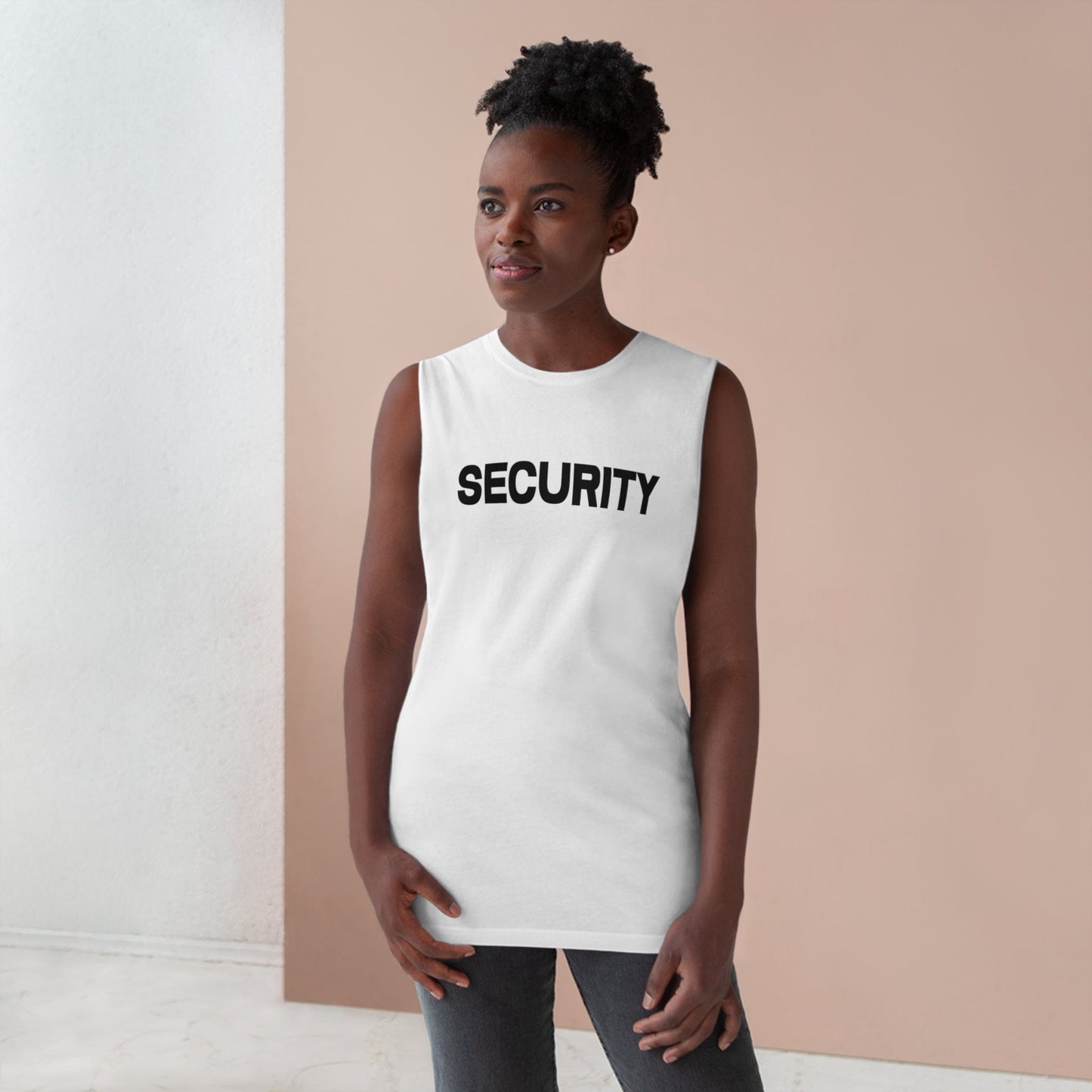 Security Tank Top Graphic Tees Australia White / XS Graphic T-Shirt Australia -  Cool Graphic T-Shirts Online -  Security Tank Top | Cool Tank Tops Australia