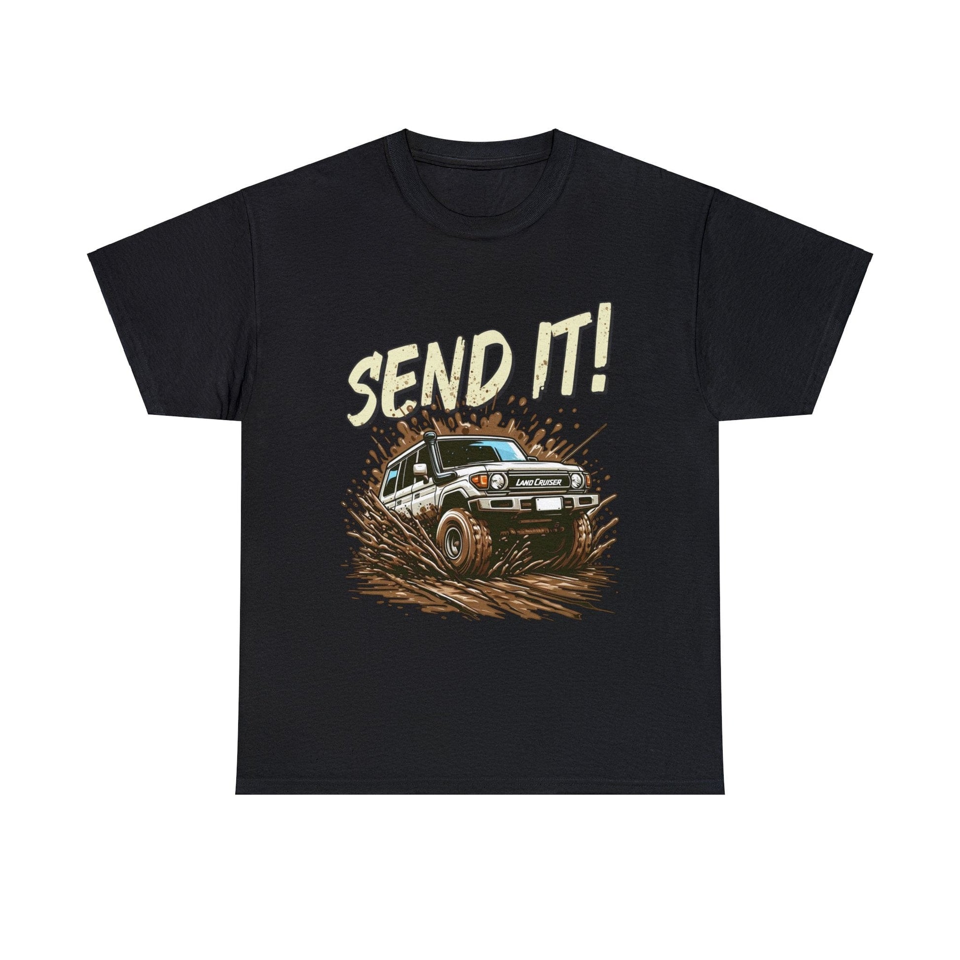 Send It! Landcruiser Graphic Tee Graphic Tees Australia Graphic T-Shirt Australia -  Cool Graphic T-Shirts Online -  Send It! Landcruiser T-Shirt | 4wd & 4x4 T-Shirts Australia