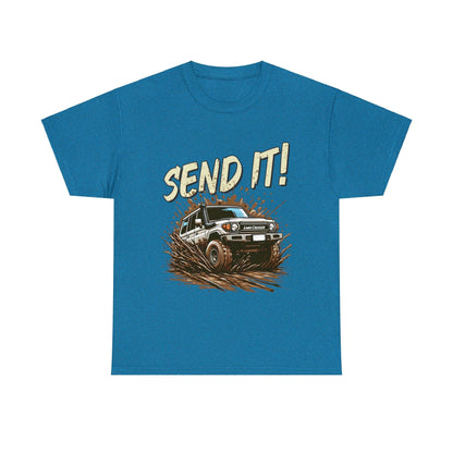 Send It! Landcruiser Graphic Tee Graphic Tees Australia Graphic T-Shirt Australia -  Cool Graphic T-Shirts Online -  Send It! Landcruiser T-Shirt | 4wd & 4x4 T-Shirts Australia