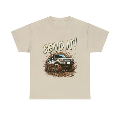 Send It! Landcruiser Graphic Tee Graphic Tees Australia Graphic T-Shirt Australia -  Cool Graphic T-Shirts Online -  Send It! Landcruiser T-Shirt | 4wd & 4x4 T-Shirts Australia