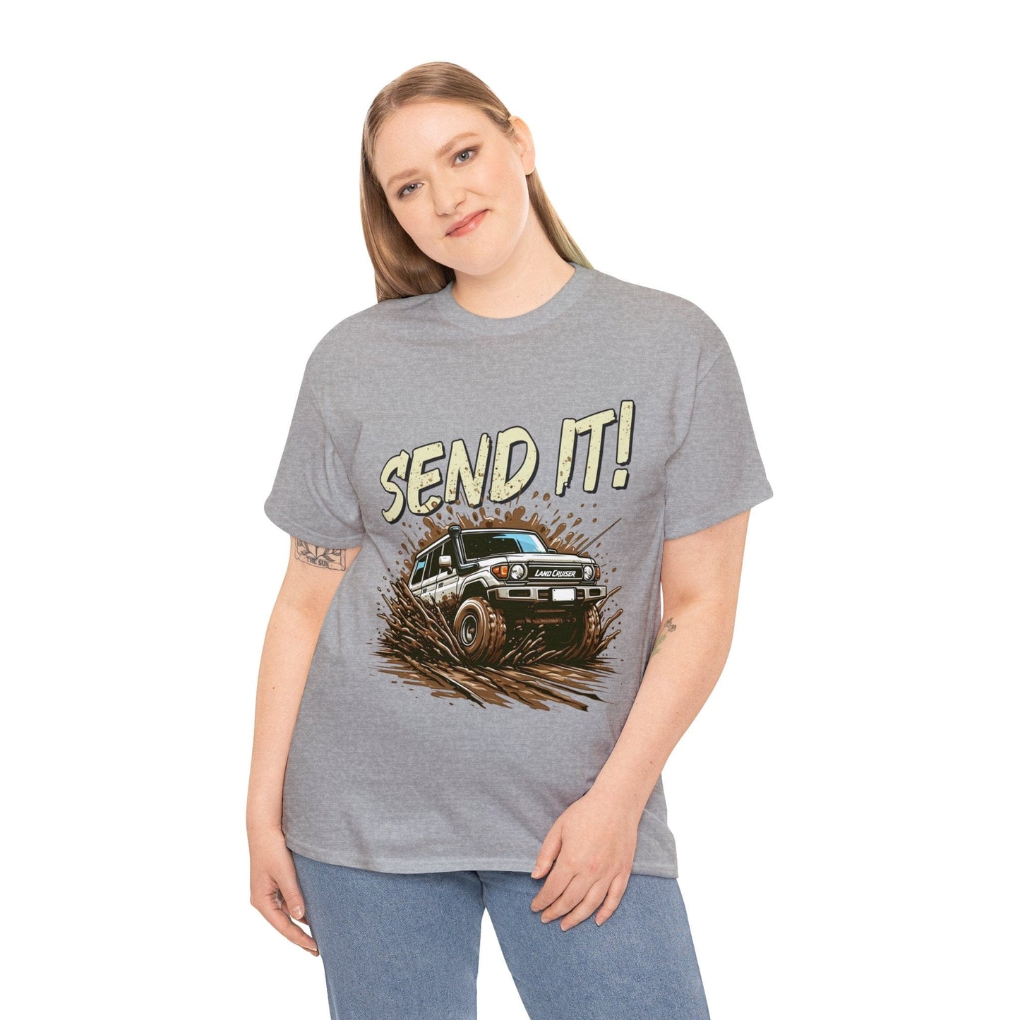 Send It! Landcruiser Graphic Tee Graphic Tees Australia Graphic T-Shirt Australia -  Cool Graphic T-Shirts Online -  Send It! Landcruiser T-Shirt | 4wd & 4x4 T-Shirts Australia