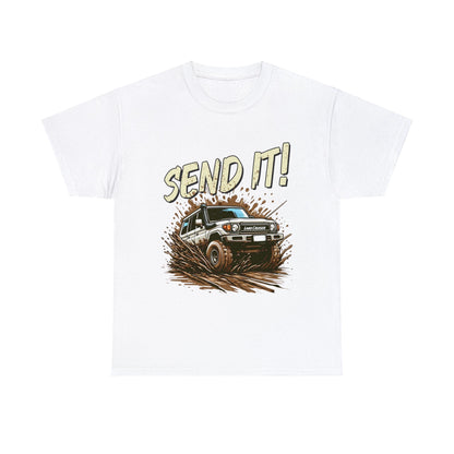 Send It! Landcruiser Graphic Tee Graphic Tees Australia Graphic T-Shirt Australia -  Cool Graphic T-Shirts Online -  Send It! Landcruiser T-Shirt | 4wd & 4x4 T-Shirts Australia