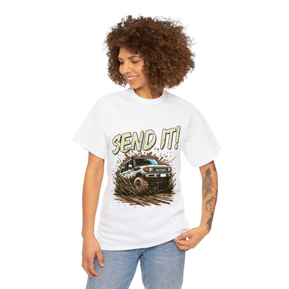 Send It! Landcruiser Graphic Tee Graphic Tees Australia Graphic T-Shirt Australia -  Cool Graphic T-Shirts Online -  Send It! Landcruiser T-Shirt | 4wd & 4x4 T-Shirts Australia