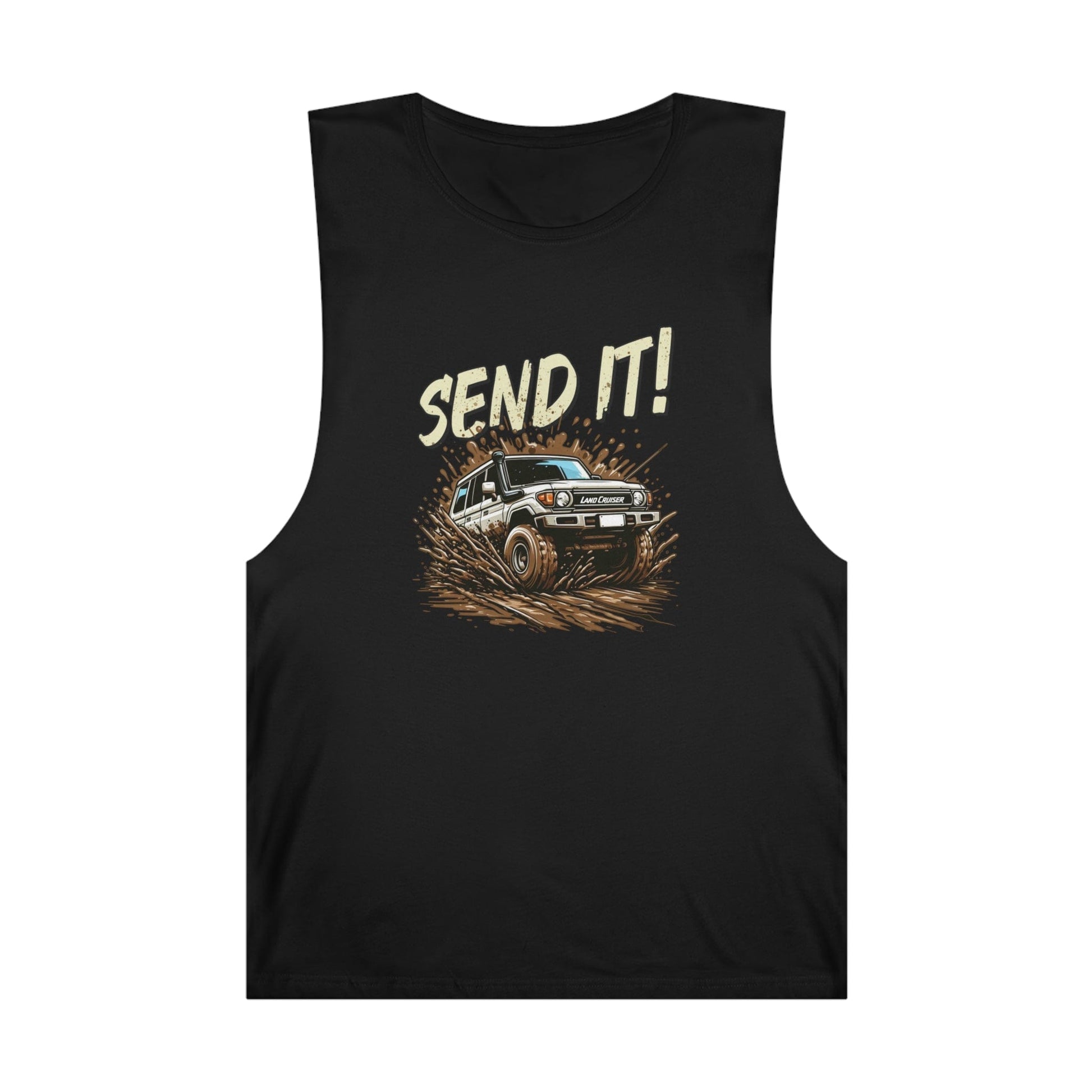 Send It! Landcruiser Tank Top Graphic Tees Australia Graphic T-Shirt Australia -  Cool Graphic T-Shirts Online -  Send It! Landcruiser Tank Top | 4wd Tank Tops Online Australia