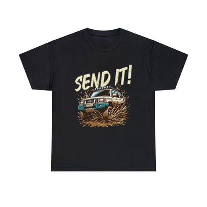 Send It! Nissan Patrol Graphic Tee Graphic Tees Australia Graphic T-Shirt Australia -  Cool Graphic T-Shirts Online -  Send It! Nissan Patrol Graphic Tee | 4wd T-Shirts Australia