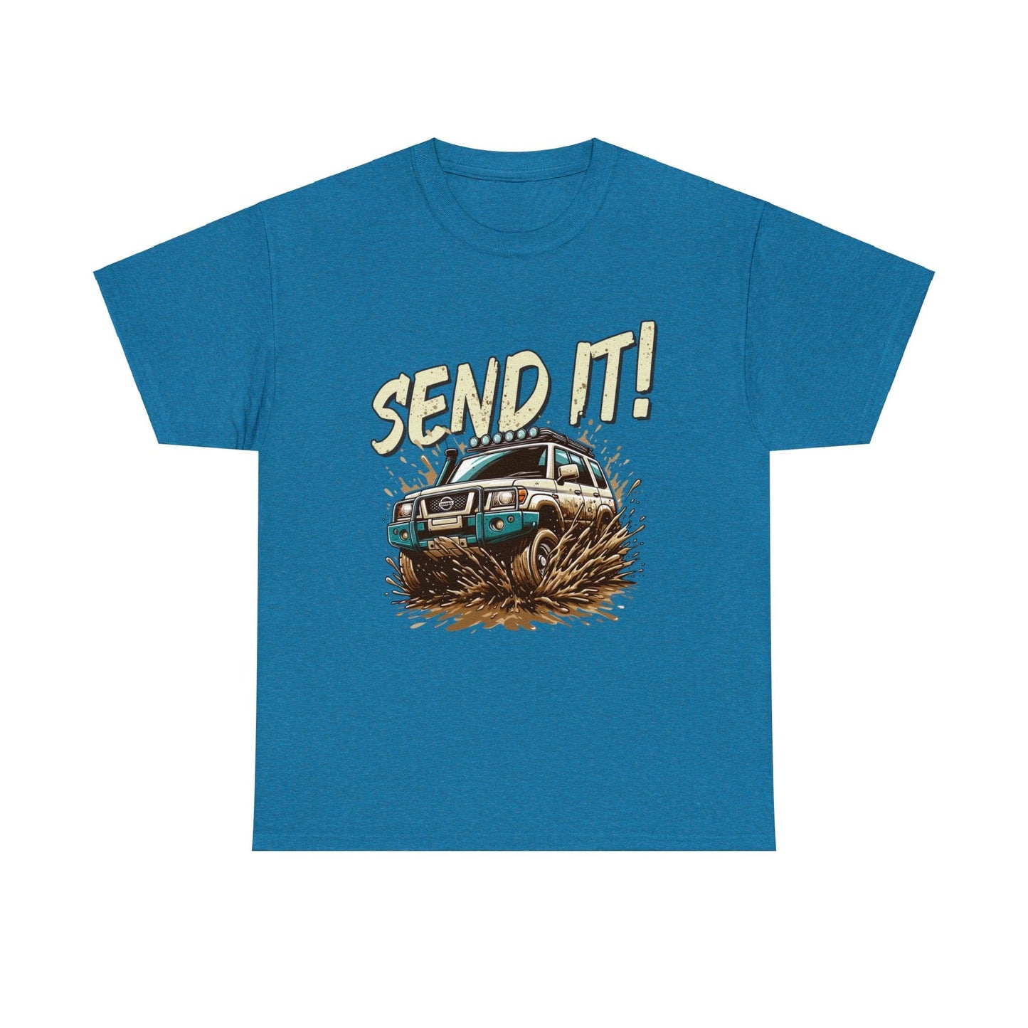 Send It! Nissan Patrol Graphic Tee Graphic Tees Australia Graphic T-Shirt Australia -  Cool Graphic T-Shirts Online -  Send It! Nissan Patrol Graphic Tee | 4wd T-Shirts Australia