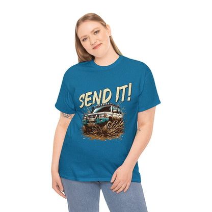 Send It! Nissan Patrol Graphic Tee Graphic Tees Australia Graphic T-Shirt Australia -  Cool Graphic T-Shirts Online -  Send It! Nissan Patrol Graphic Tee | 4wd T-Shirts Australia