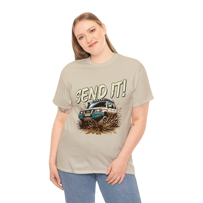 Send It! Nissan Patrol Graphic Tee Graphic Tees Australia Graphic T-Shirt Australia -  Cool Graphic T-Shirts Online -  Send It! Nissan Patrol Graphic Tee | 4wd T-Shirts Australia