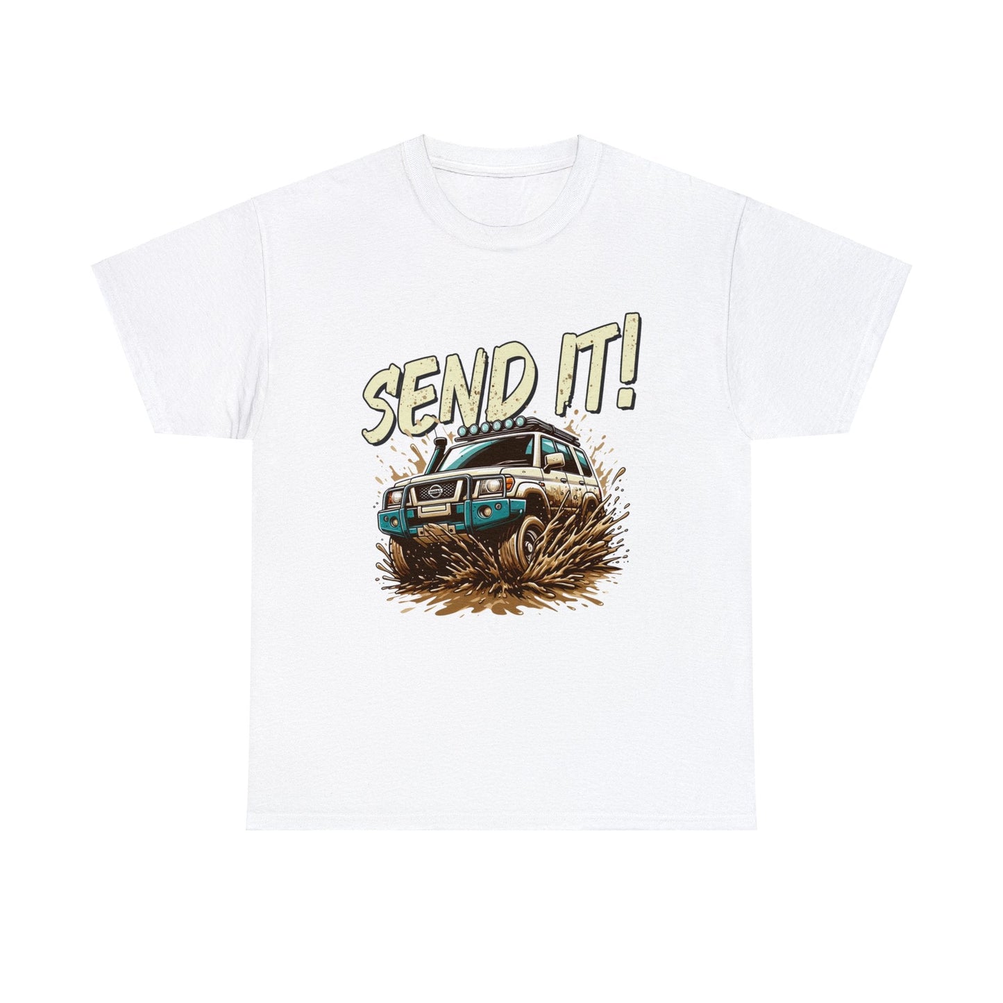 Send It! Nissan Patrol Graphic Tee Graphic Tees Australia Graphic T-Shirt Australia -  Cool Graphic T-Shirts Online -  Send It! Nissan Patrol Graphic Tee | 4wd T-Shirts Australia