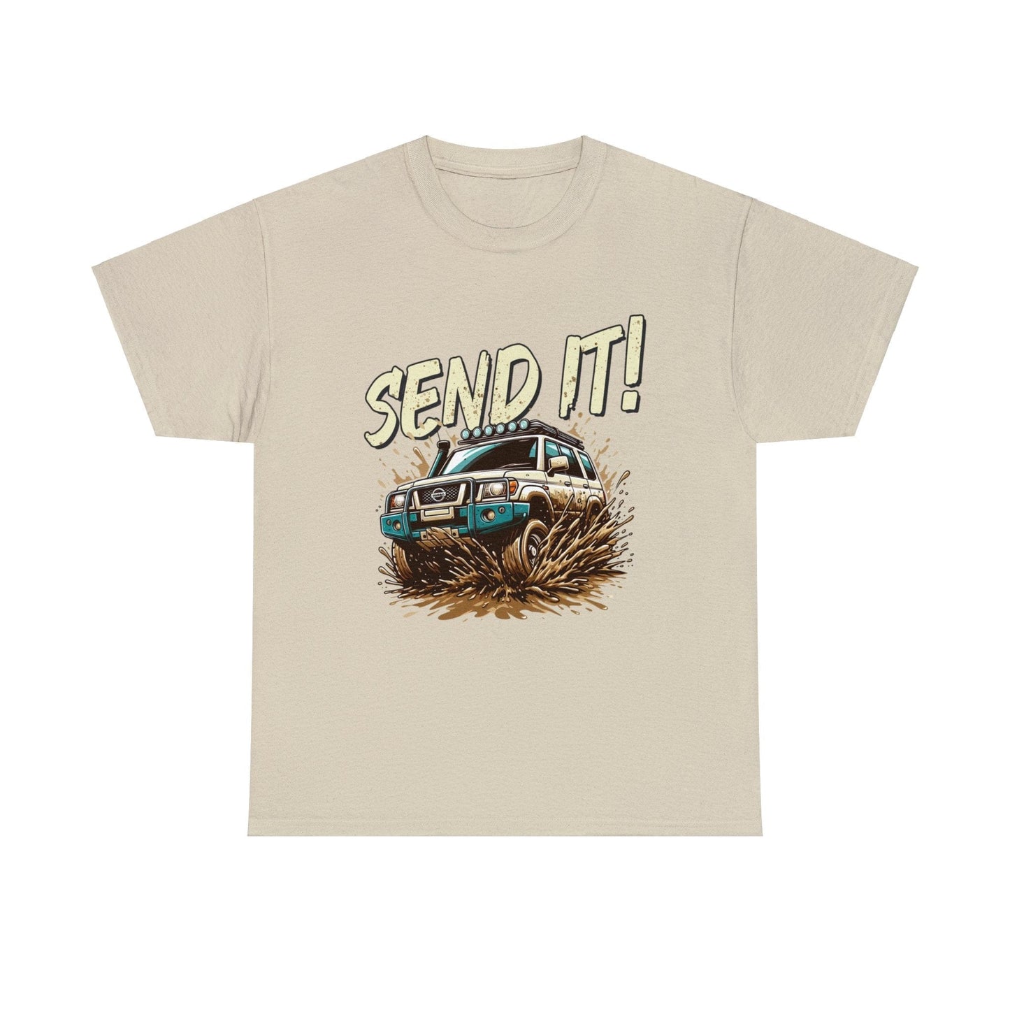 Send It! Nissan Patrol Graphic Tee Graphic Tees Australia Graphic T-Shirt Australia -  Cool Graphic T-Shirts Online -  Send It! Nissan Patrol Graphic Tee | 4wd T-Shirts Australia