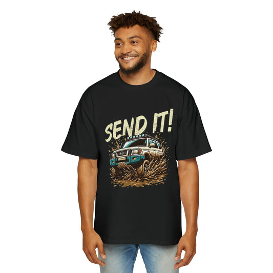 Send It! Nissan Patrol Oversized Tee Graphic Tees Australia Black / S Graphic T-Shirt Australia -  Cool Graphic T-Shirts Online - 