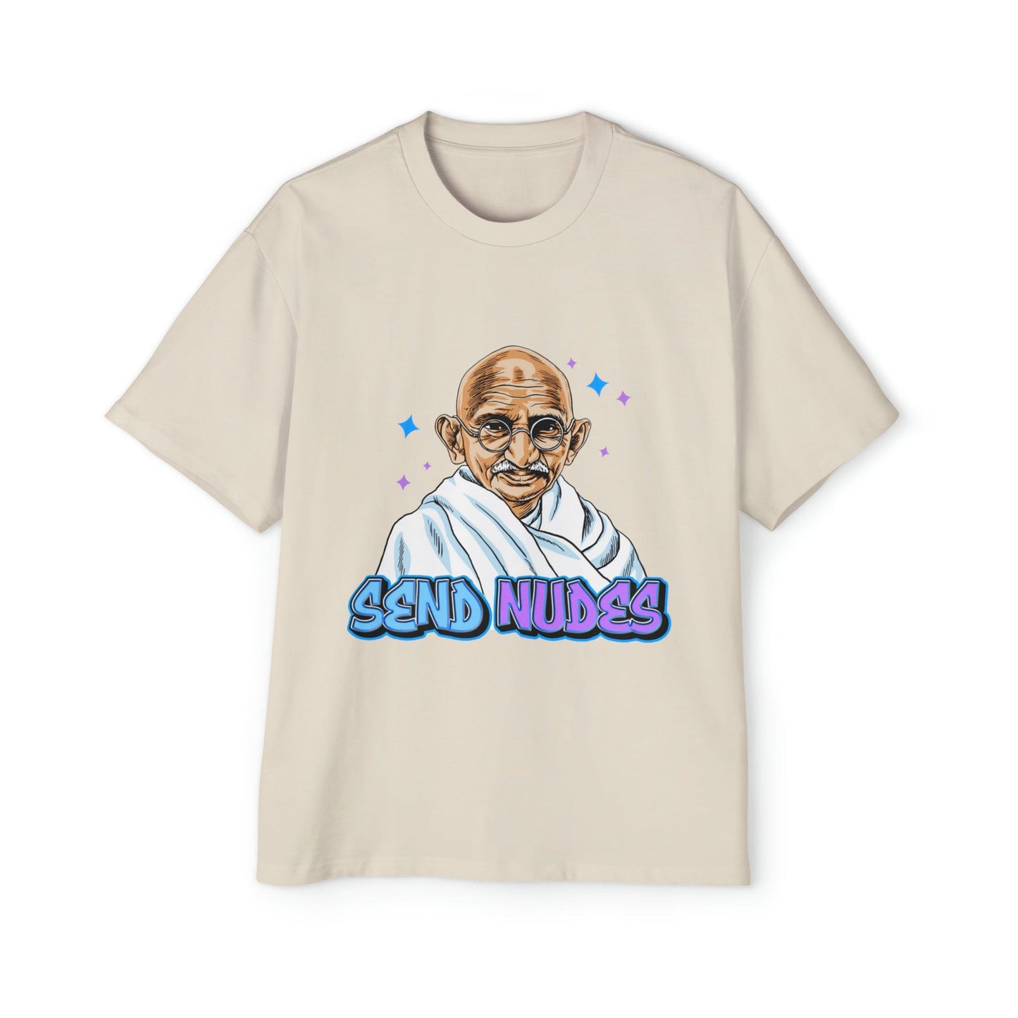 Send Nudes Oversized Tee Graphic Tees Australia Ecru / S Graphic T-Shirt Australia -  Cool Graphic T-Shirts Online - 