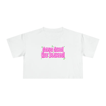 Serve C*nt,Hit Blunts Crop Tee Graphic Tees Australia Graphic T-Shirt Australia -  Cool Graphic T-Shirts Online - 