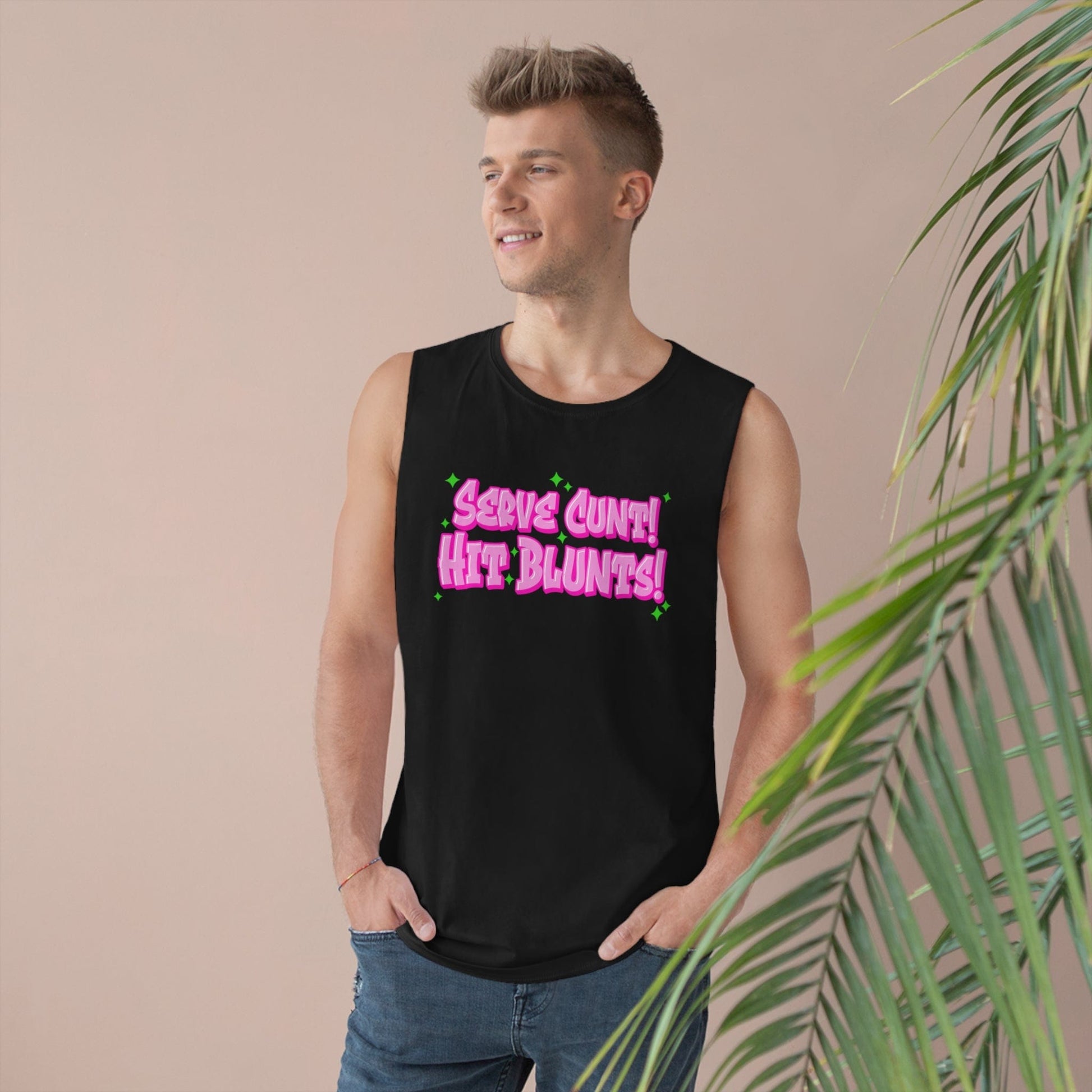 Serve C*nt, Hit Blunts Tank Top Graphic Tees Australia Graphic T-Shirt Australia -  Cool Graphic T-Shirts Online - 