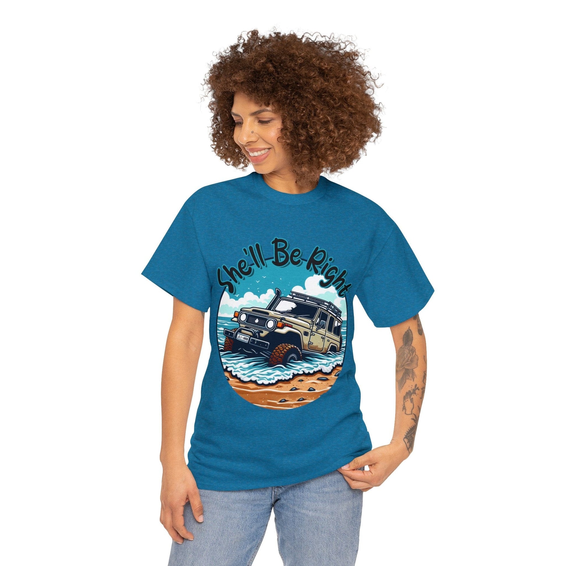 She'll Be Right Landcruiser Graphic Tee Graphic Tees Australia Graphic T-Shirt Australia -  Cool Graphic T-Shirts Online -  She'll Be Right Landcruiser T-Shirt | 4wd T-Shirts Australia