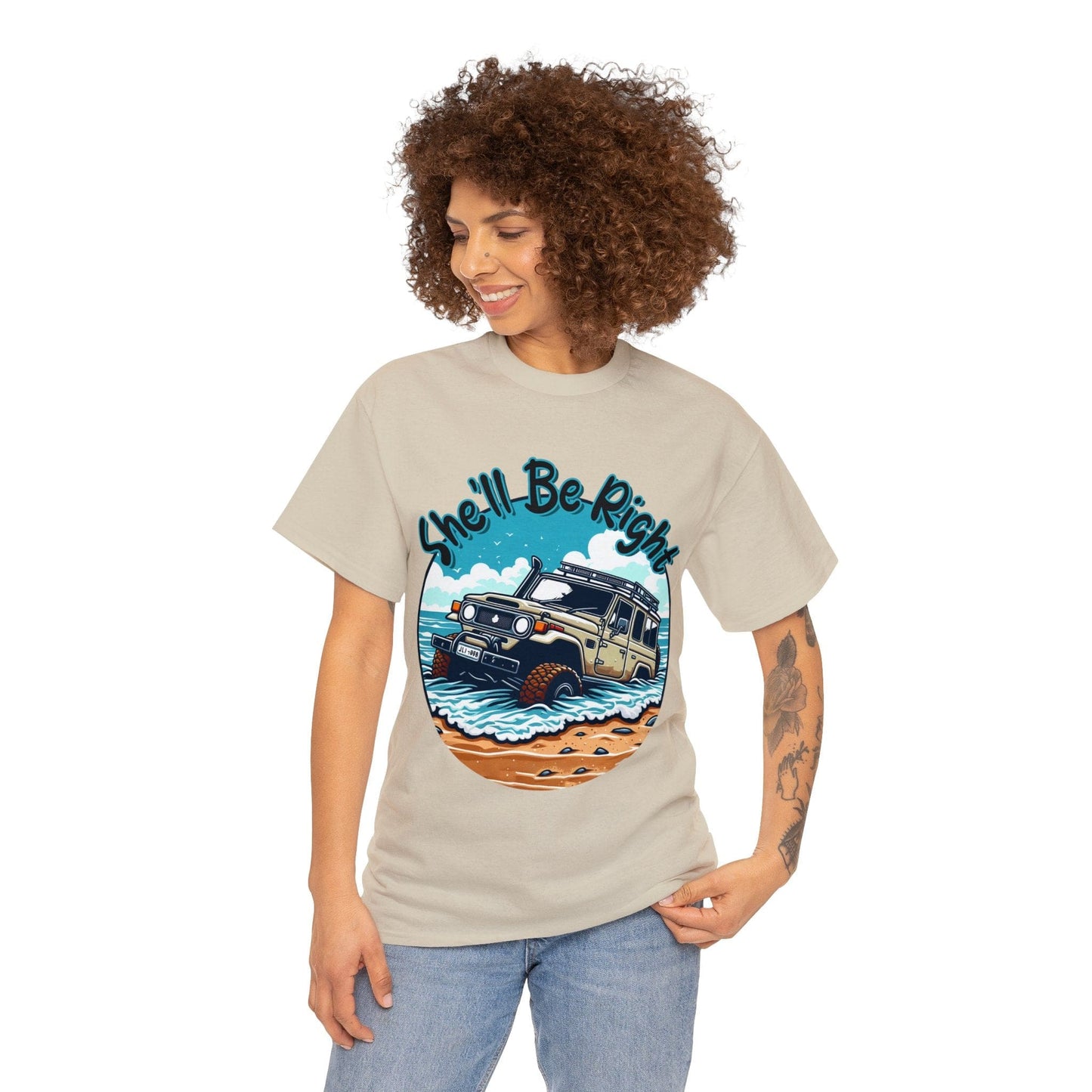 She'll Be Right Landcruiser Graphic Tee Graphic Tees Australia Graphic T-Shirt Australia -  Cool Graphic T-Shirts Online -  She'll Be Right Landcruiser T-Shirt | 4wd T-Shirts Australia