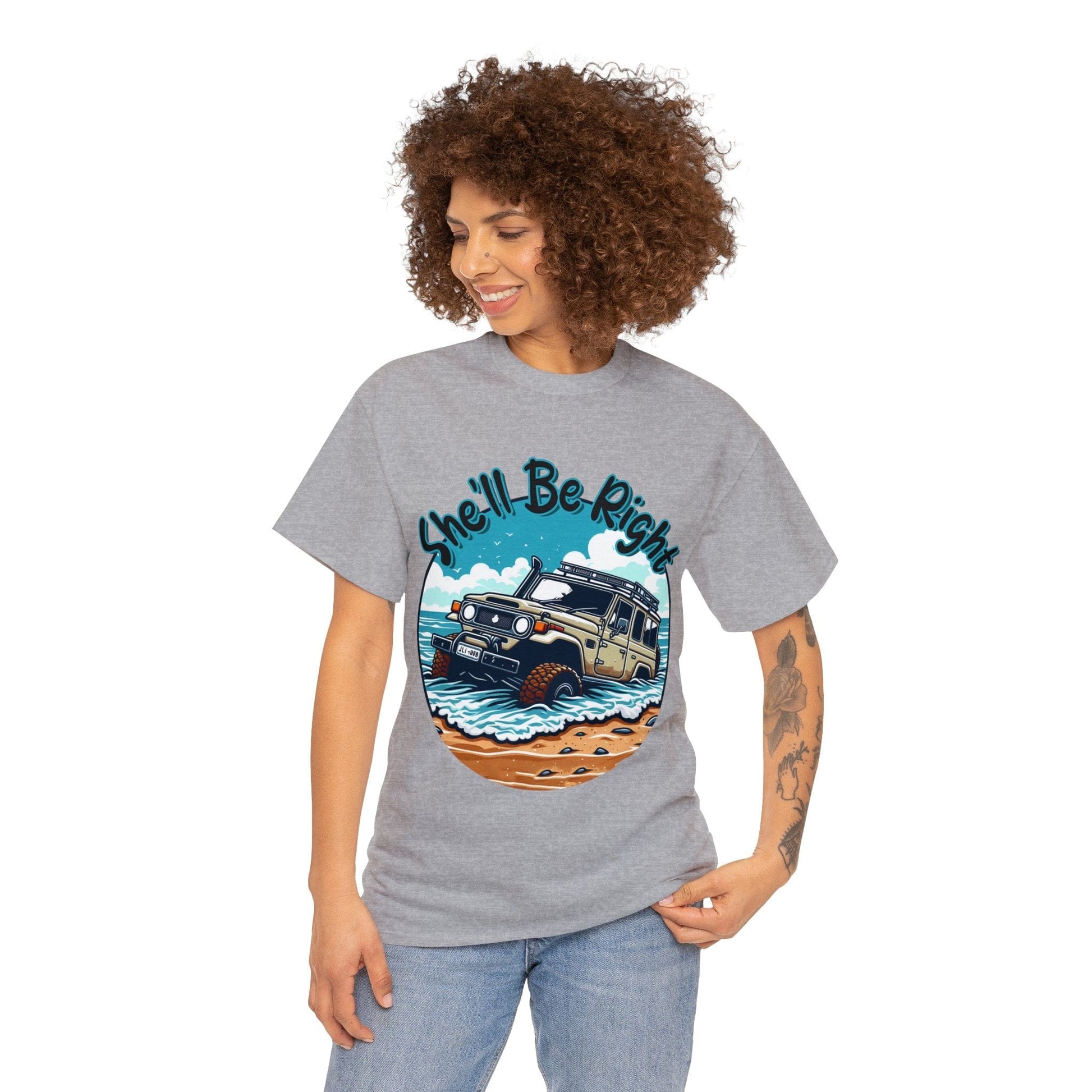 She'll Be Right Landcruiser Graphic Tee Graphic Tees Australia Graphic T-Shirt Australia -  Cool Graphic T-Shirts Online -  She'll Be Right Landcruiser T-Shirt | 4wd T-Shirts Australia