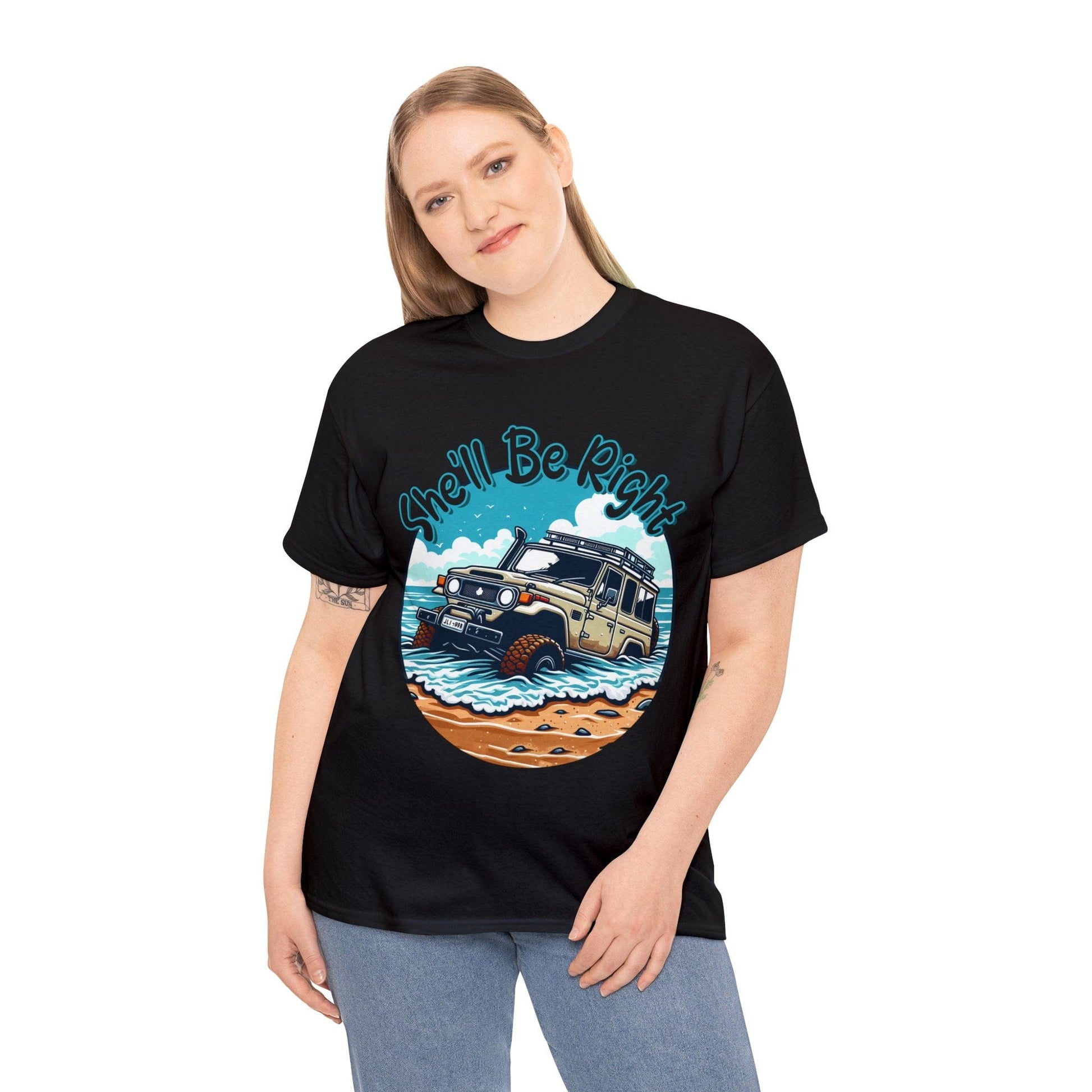 She'll Be Right Landcruiser Graphic Tee Graphic Tees Australia Graphic T-Shirt Australia -  Cool Graphic T-Shirts Online -  She'll Be Right Landcruiser T-Shirt | 4wd T-Shirts Australia