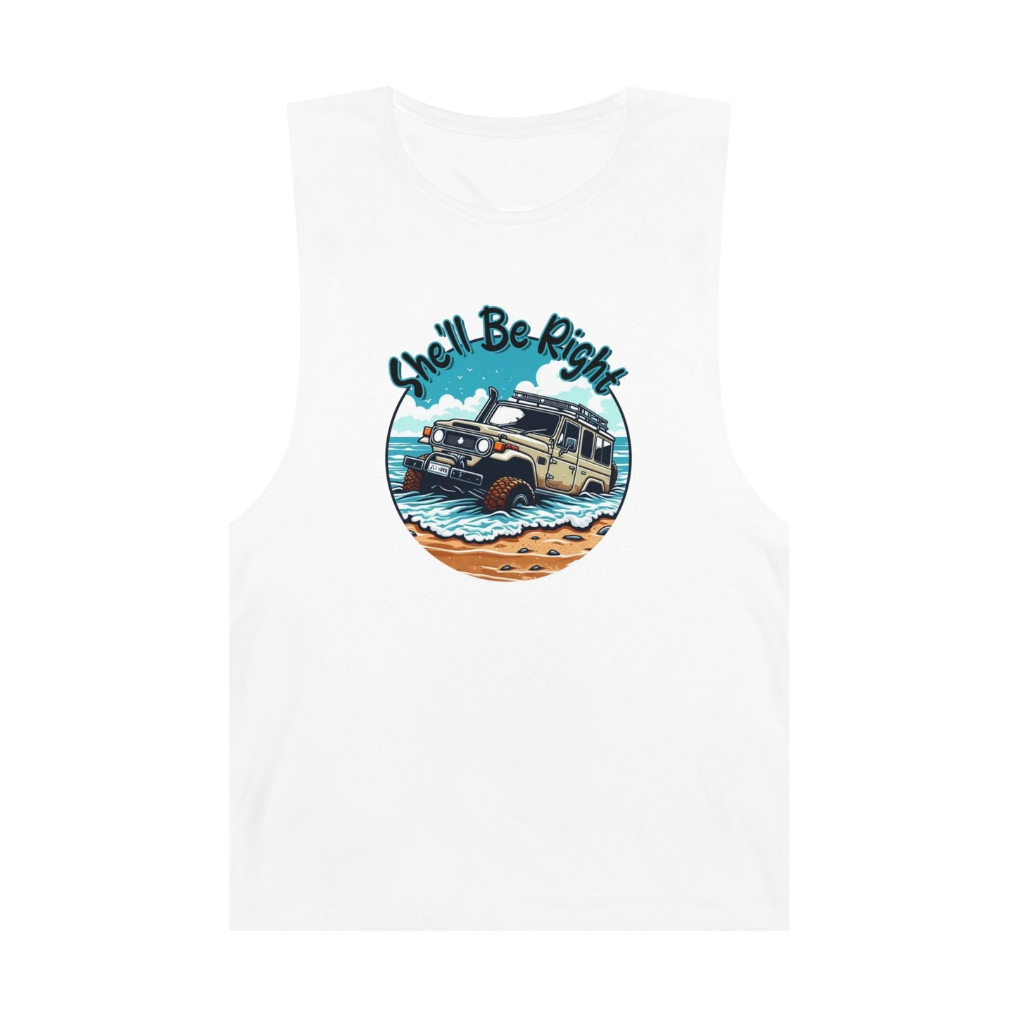 She'll Be Right Landcruiser Tank Top Graphic Tees Australia Graphic T-Shirt Australia -  Cool Graphic T-Shirts Online - 