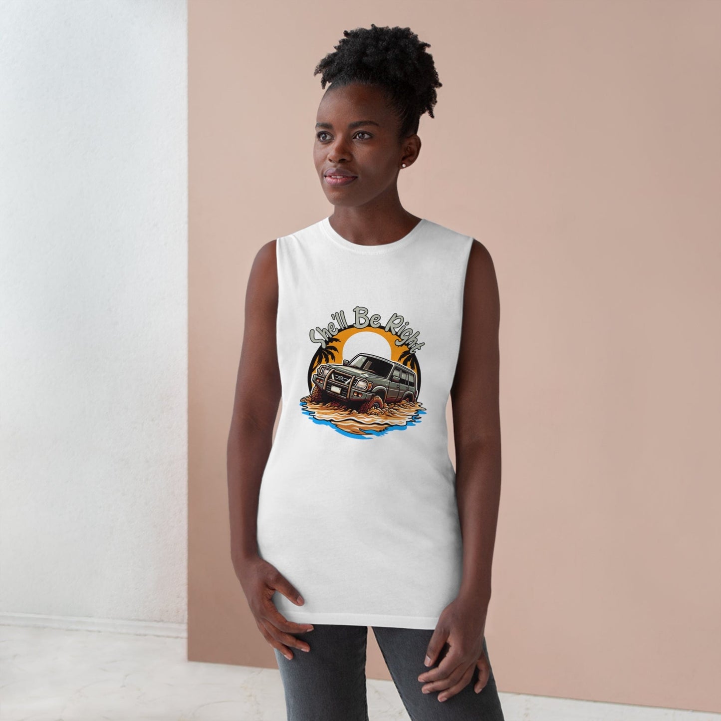 She'll Be Right Nissan Patrol Tank Top Graphic Tees Australia Graphic T-Shirt Australia -  Cool Graphic T-Shirts Online -  She'll Be Right Nissan Patrol Tank Top | 4wd Tank Tops Australia