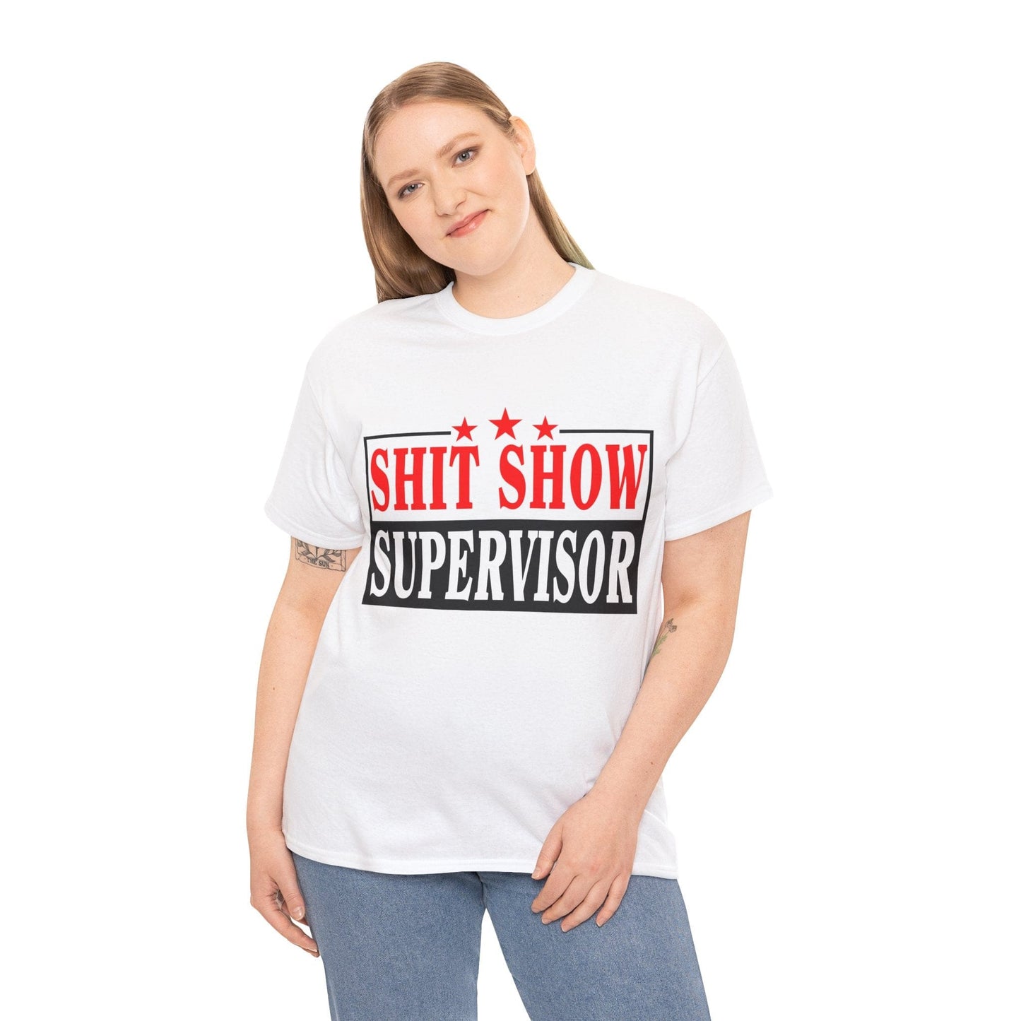 Shit Show Supervisor Graphic Tee Graphic Tees Australia Graphic T-Shirt Australia -  Cool Graphic T-Shirts Online -  Shit Show Supervisor T-Shirt | Funny Offensive T-Shirts