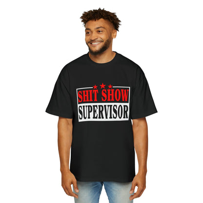 Shit Show Supervisor Oversized Tee Graphic Tees Australia Black / S Graphic T-Shirt Australia -  Cool Graphic T-Shirts Online -  Shit Show Supervisor Oversized Tee | Funny Oversized T-Shirts