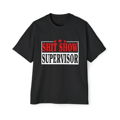 Shit Show Supervisor Oversized Tee Graphic Tees Australia Graphic T-Shirt Australia -  Cool Graphic T-Shirts Online -  Shit Show Supervisor Oversized Tee | Funny Oversized T-Shirts