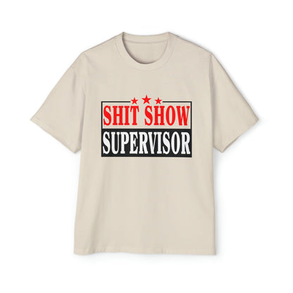 Shit Show Supervisor Oversized Tee Graphic Tees Australia Graphic T-Shirt Australia -  Cool Graphic T-Shirts Online -  Shit Show Supervisor Oversized Tee | Funny Oversized T-Shirts