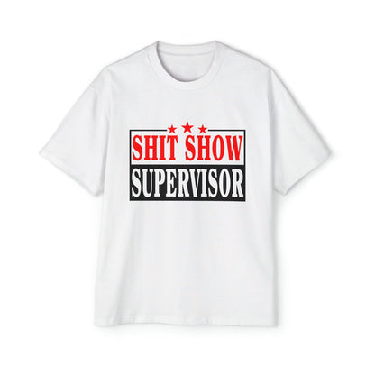 Shit Show Supervisor Oversized Tee Graphic Tees Australia Graphic T-Shirt Australia -  Cool Graphic T-Shirts Online -  Shit Show Supervisor Oversized Tee | Funny Oversized T-Shirts