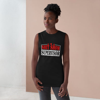 Shit Show Supervisor Tank Top Graphic Tees Australia Graphic T-Shirt Australia -  Cool Graphic T-Shirts Online -  Shit Show Supervisor Tank Top | Funny Graphic Tank Tops Australia