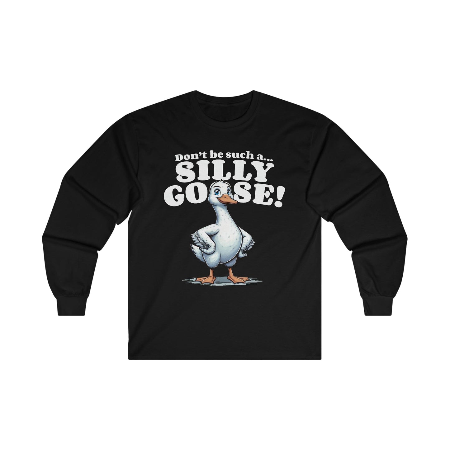 Silly Goose Long Sleeve Graphic Tees Australia S / Black Graphic T-Shirt Australia -  Cool Graphic T-Shirts Online -  Silly Goose Long Sleeve | Funny Long Sleeve T-Shirts Australia